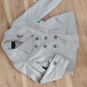 Nine West heather Grey short A-line Pea Coat size 10